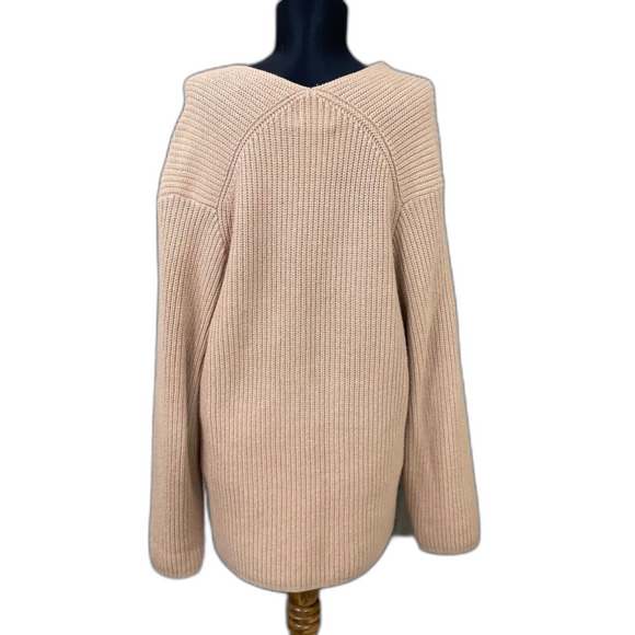 Urban Outfitters Cotton blend Top Women's M Beige V-neck Oversized Boho Beachy - Picture 3 of 11